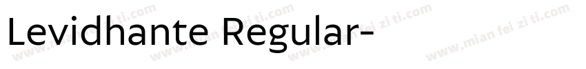 Levidhante Regular字体转换